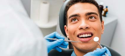 Stock image of a dental patient
